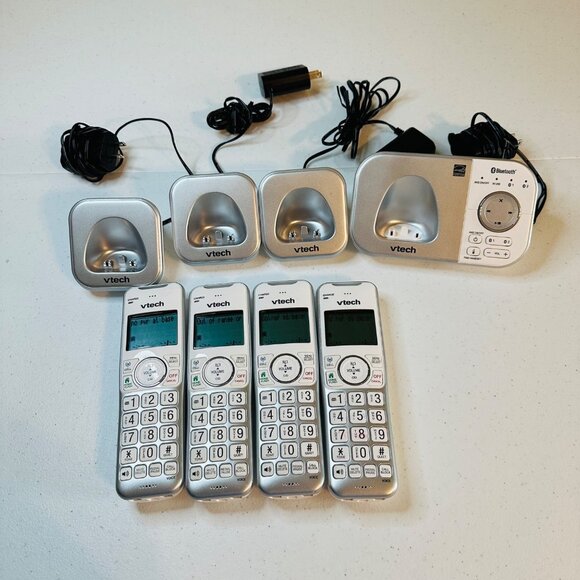 VTech Bluetooth Cordless telephones 4 handsets answering machine connect to cell - Picture 5 of 12